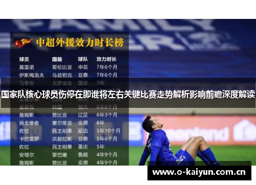 国家队核心球员伤停在即谁将左右关键比赛走势解析影响前瞻深度解读